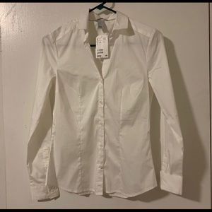 NWT White Button Down